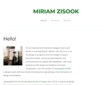 Tablet Screenshot of miriamzisook.com